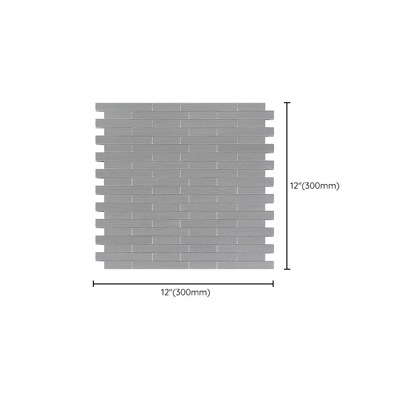 Avtoit | Subway Tile Wallpaper Contemporary Peel and Stick Wall Tile with Metal Look
