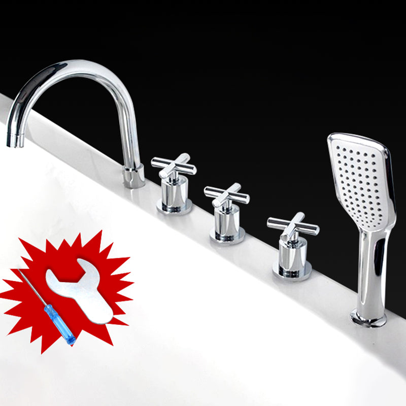 Avtoit | Contemporary Style Bathroom Faucet Metal Deck Mounted Bathroom Faucet
