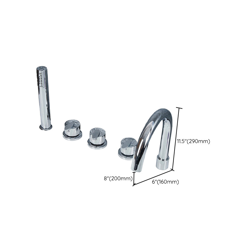 Avtoit | Contemporary Style Bathroom Faucet Metal Deck Mounted Bathroom Faucet