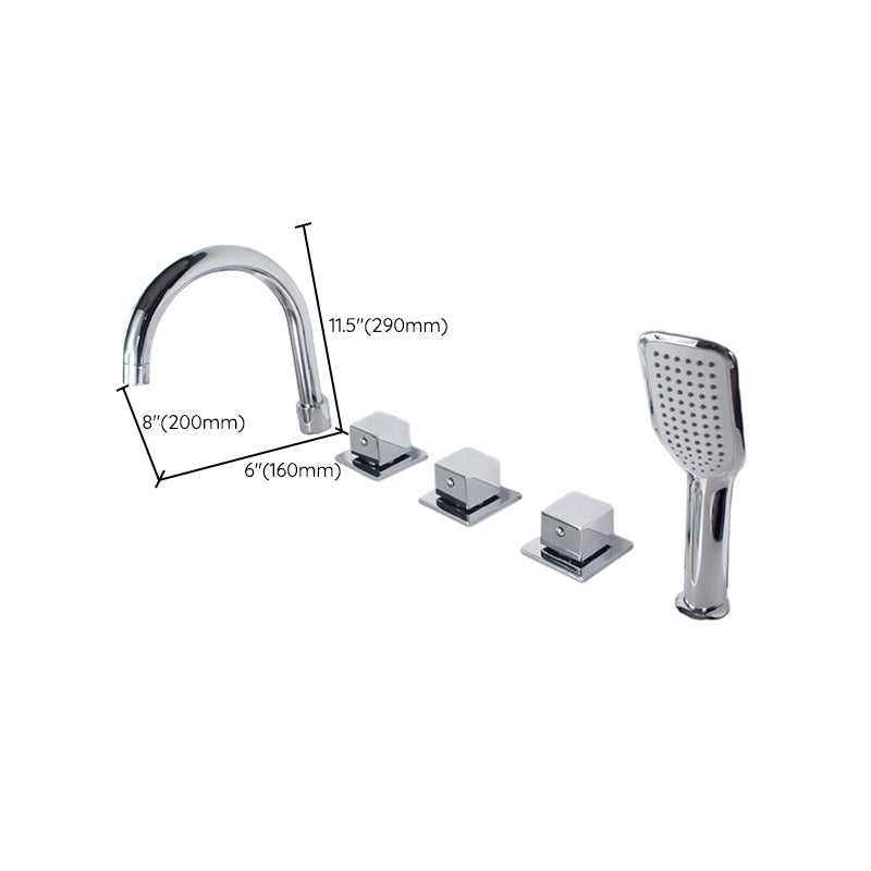 Avtoit | Contemporary Style Bathroom Faucet Metal Deck Mounted Bathroom Faucet