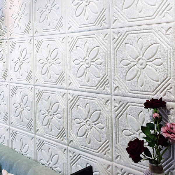 Avtoit | Modern Wall Panel Floral 3D Print Peel and Stick Waterproof Wall Panels