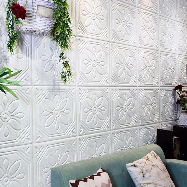 Avtoit | Modern Wall Panel Floral 3D Print Peel and Stick Waterproof Wall Panels