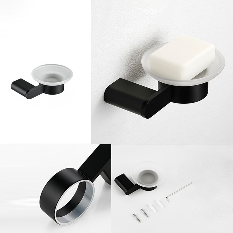 Avtoit | Contemporary bathroom accessory single piece or in set made of black metal