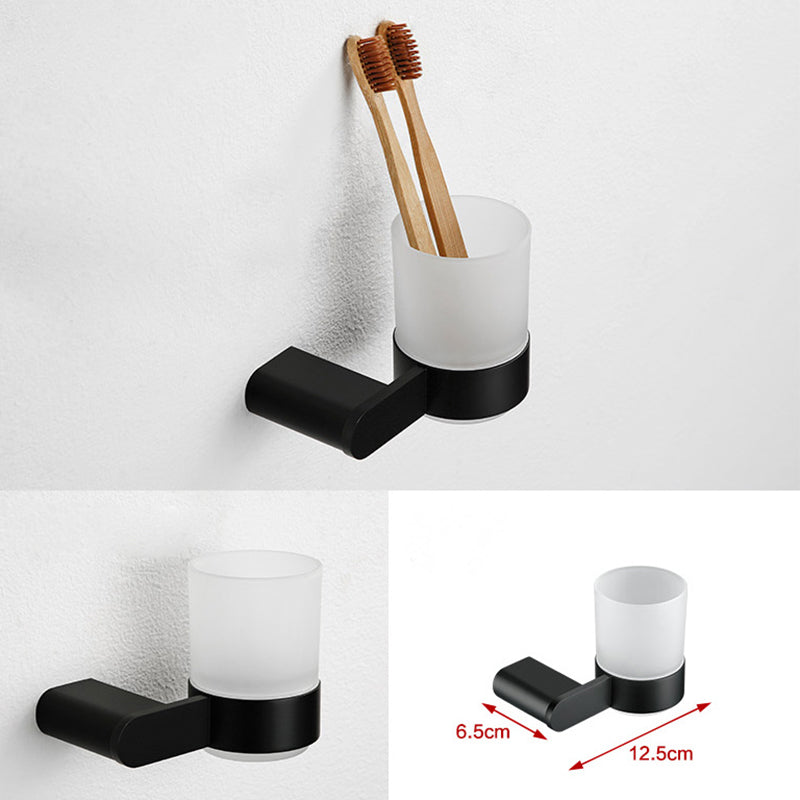 Avtoit | Contemporary bathroom accessory single piece or in set made of black metal