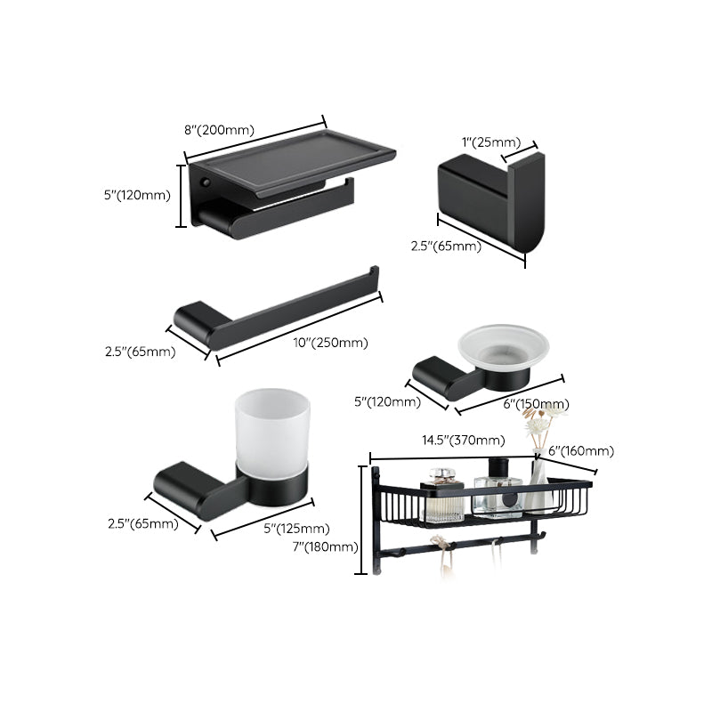Avtoit | Contemporary bathroom accessory single piece or in set made of black metal