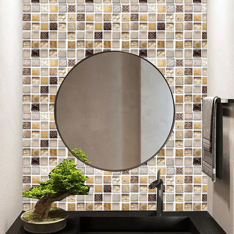 Avtoit | Plastic Peel & Stick Mosaic Tiles Mosaic Wallpaper with Square Shape