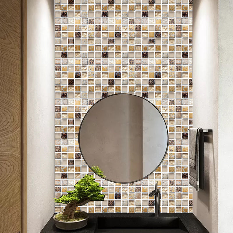 Avtoit | Plastic Peel & Stick Mosaic Tiles Mosaic Wallpaper with Square Shape