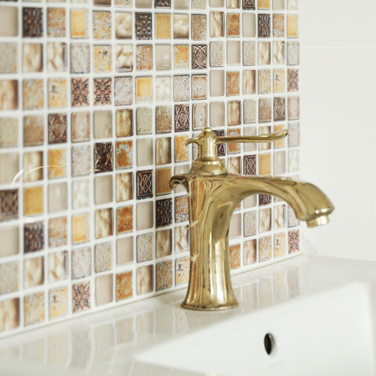 Avtoit | Plastic Peel & Stick Mosaic Tiles Mosaic Wallpaper with Square Shape