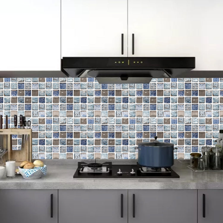 Avtoit | Plastic Peel & Stick Mosaic Tiles Mosaic Wallpaper with Square Shape