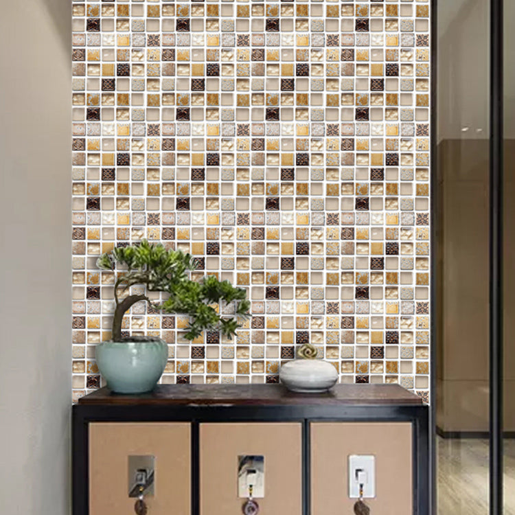 Avtoit | Plastic Peel & Stick Mosaic Tiles Mosaic Wallpaper with Square Shape