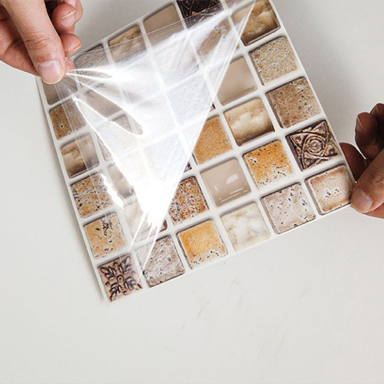 Avtoit | Plastic Peel & Stick Mosaic Tiles Mosaic Wallpaper with Square Shape