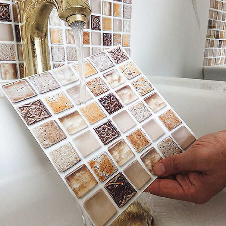 Avtoit | Plastic Peel & Stick Mosaic Tiles Mosaic Wallpaper with Square Shape