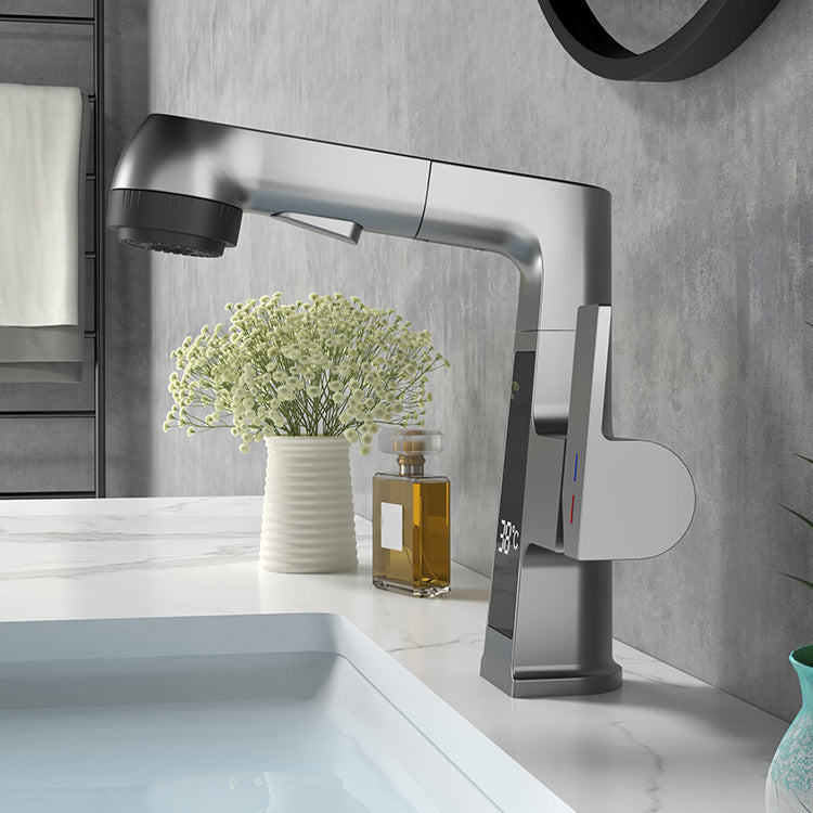 Avtoit | Modern Sink Faucet Pull-Down Lever Handle Brass Faucet Bathroom
