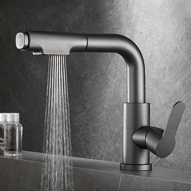 Avtoit | Modern Sink Faucet Pull-Down Lever Handle Brass Faucet Bathroom
