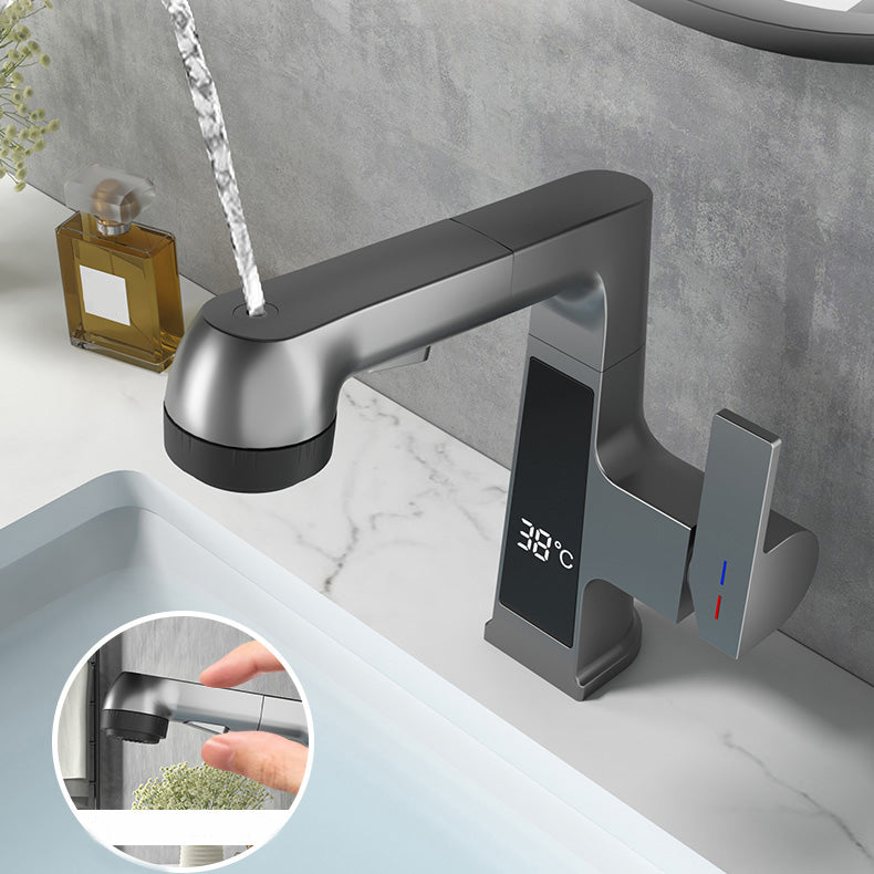 Avtoit | Modern Sink Faucet Pull-Down Lever Handle Brass Faucet Bathroom