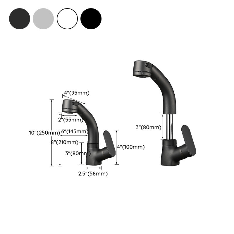 Avtoit | Modern Sink Faucet Pull-Down Lever Handle Brass Faucet Bathroom