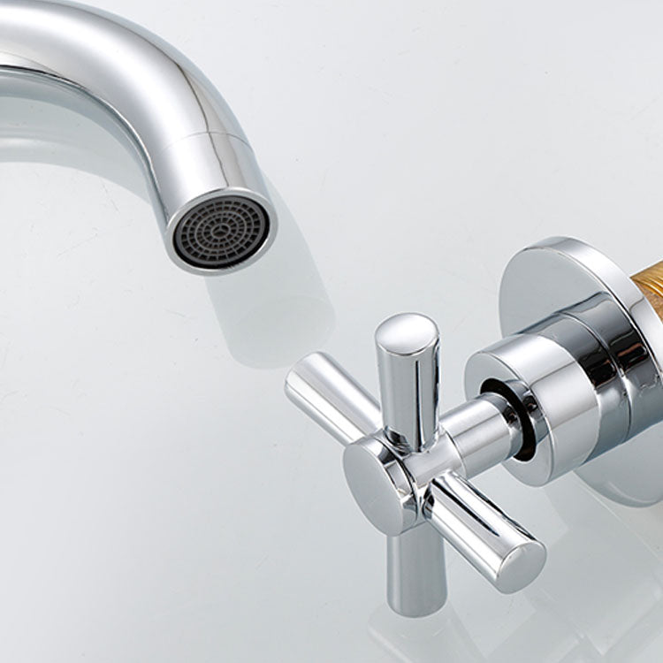 Avtoit | Contemporary Bathroom Faucet Deck Mount Copper Low Arc Swivel Roman Bathtub Faucet Set