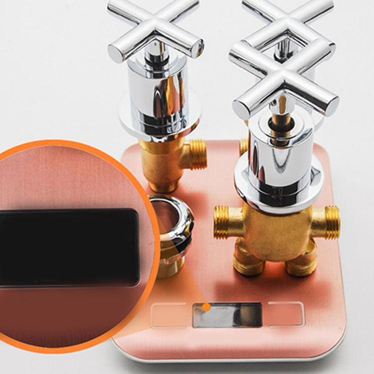 Avtoit | Contemporary Bathroom Faucet Deck Mount Copper Low Arc Swivel Roman Bathtub Faucet Set