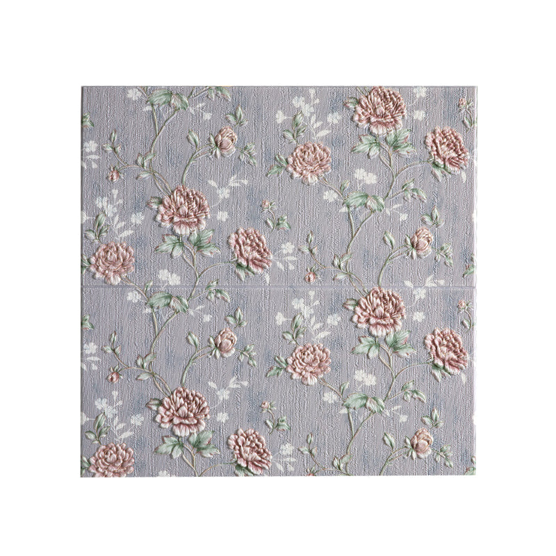 Avtoit | Modern Wall Panel 3D Floral Print Peel and Stick Waterproof Wall Covering