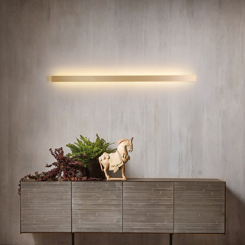 Avtoit | Simple linear wall lamp metal LED staircase wall light in gold, white/warm/natural light