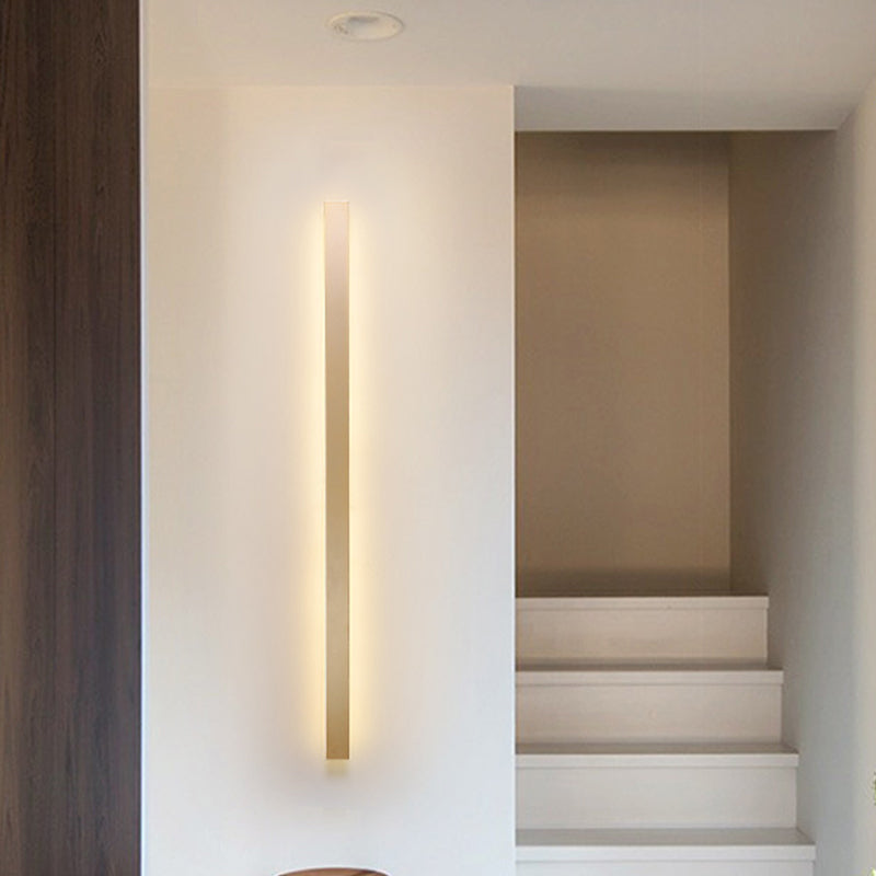 Avtoit | Simple linear wall lamp metal LED staircase wall light in gold, white/warm/natural light