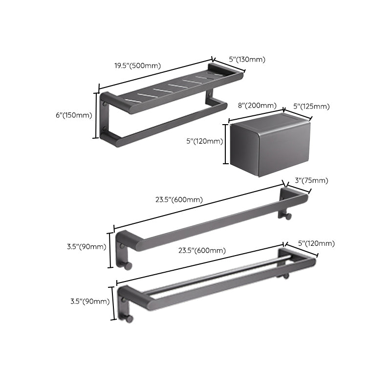 Avtoit | Modern Gray Bathroom Accessory As a Single Piece or As a Set Made of Metal