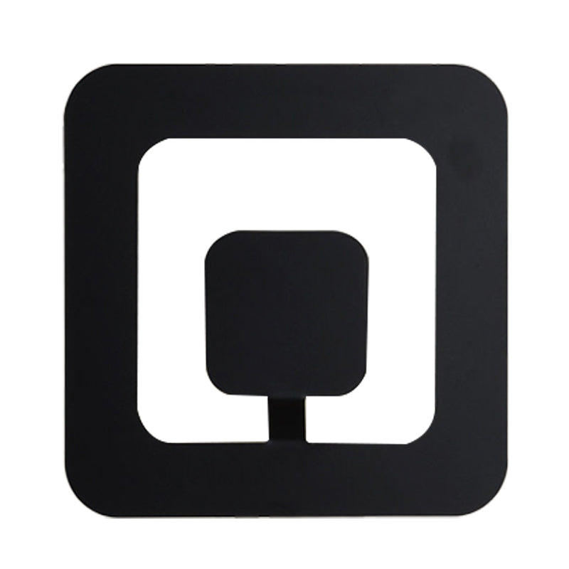 Avtoit | Minimalistic square wall lamp fixture made of iron 7"/9" wide LED bedroom wall lighting ideas in black