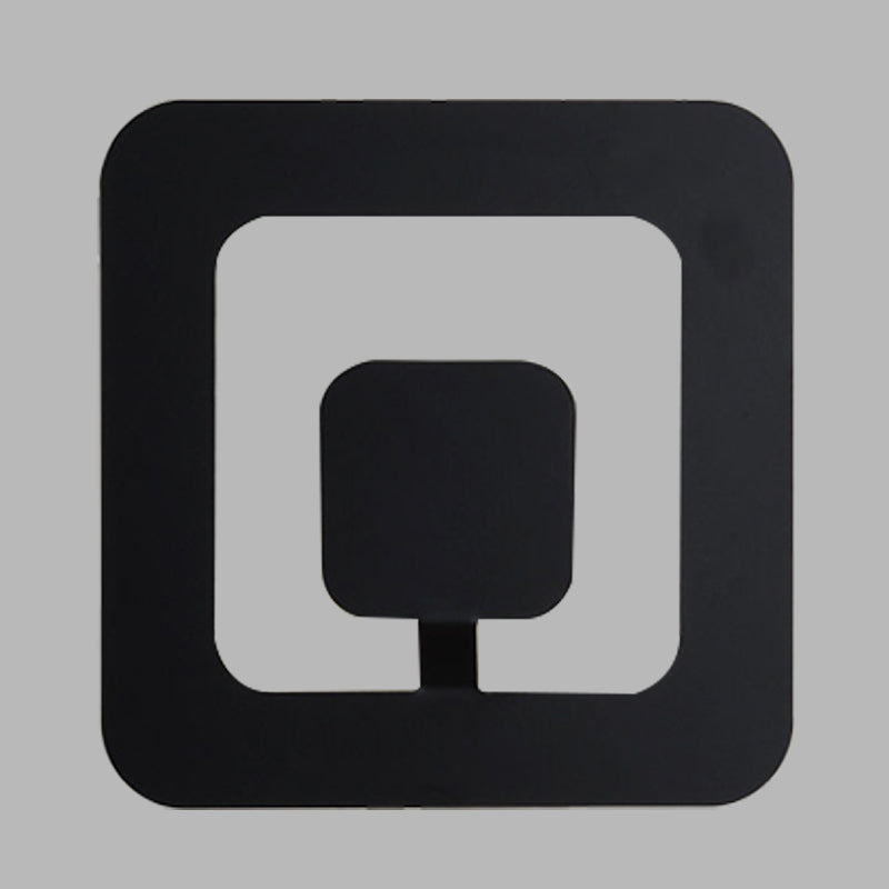 Avtoit | Minimalistic square wall lamp fixture made of iron 7"/9" wide LED bedroom wall lighting ideas in black