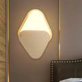 Avtoit | Metallic Triangle Wall Lighting Fixture Simple LED Gold Wall Mount Wall Lamp with Rotatable Design for Bedroom