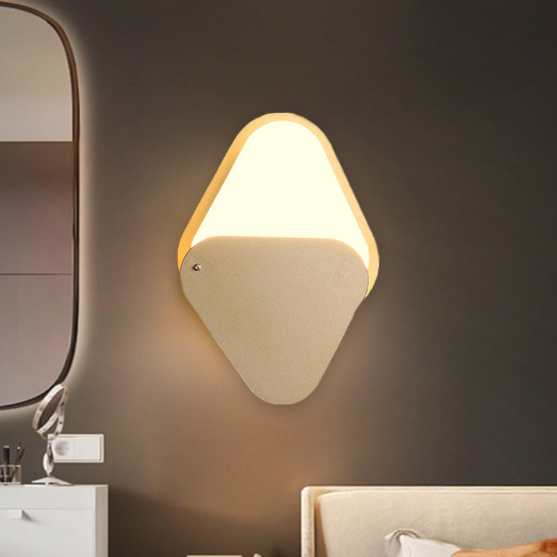 Avtoit | Metallic Triangle Wall Lighting Fixture Simple LED Gold Wall Mount Wall Lamp with Rotatable Design for Bedroom
