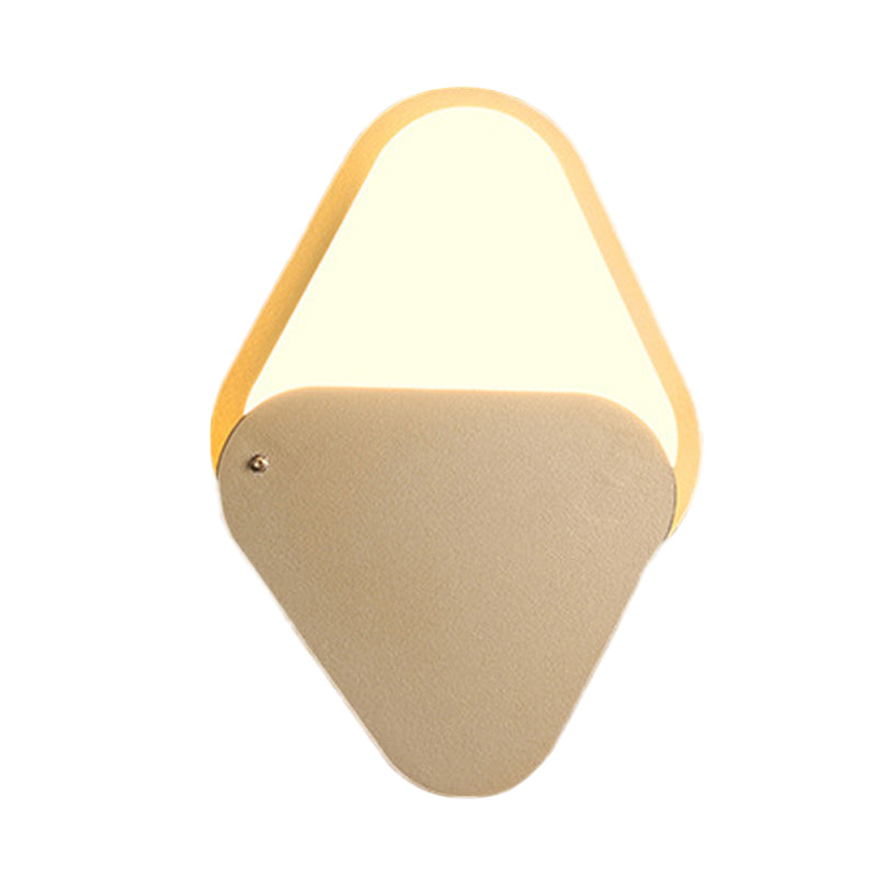 Avtoit | Metallic Triangle Wall Lighting Fixture Simple LED Gold Wall Mount Wall Lamp with Rotatable Design for Bedroom