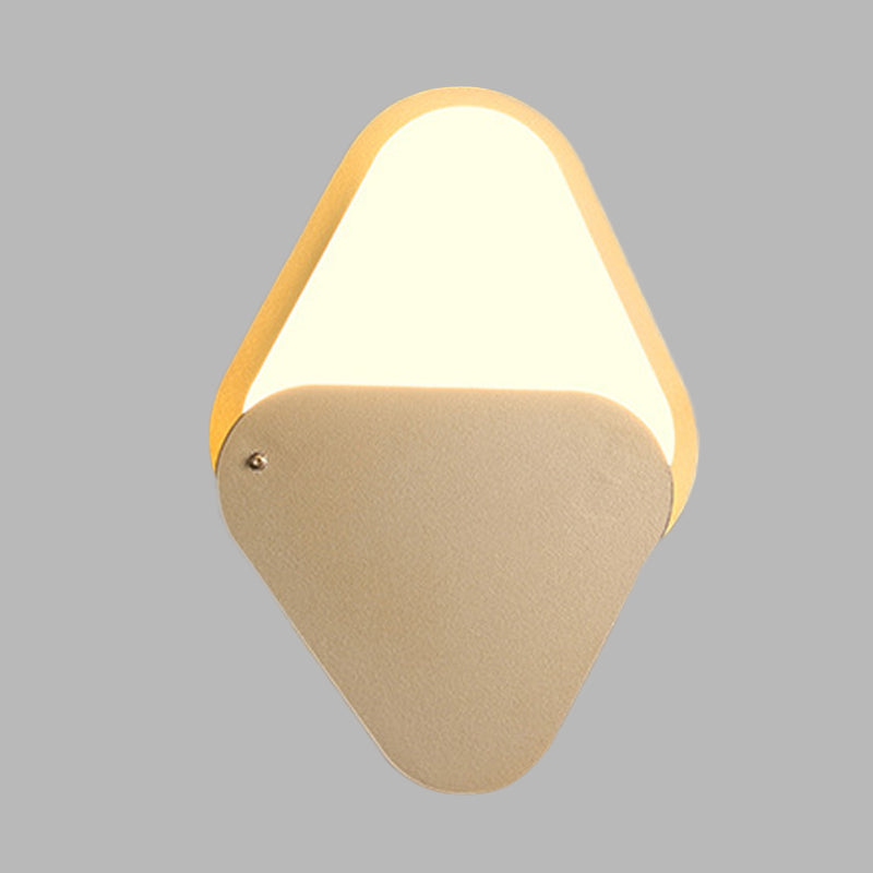 Avtoit | Metallic Triangle Wall Lighting Fixture Simple LED Gold Wall Mount Wall Lamp with Rotatable Design for Bedroom