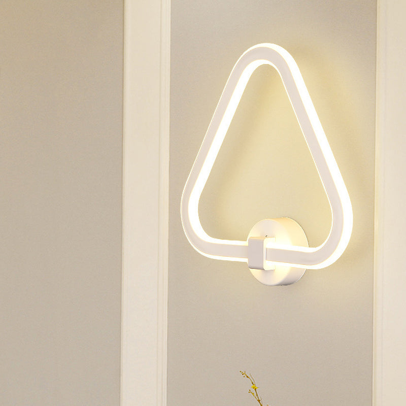 Avtoit | White Triangle Frame Wall Mount Light Modernism LED Acrylic Wall Lamp Wall Light for Balcony