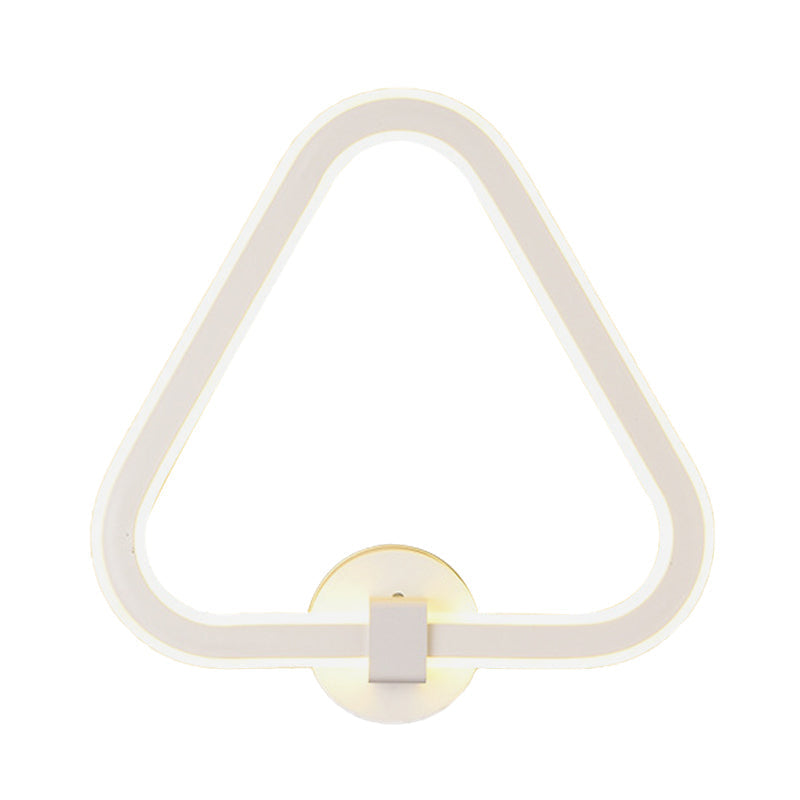 Avtoit | White Triangle Frame Wall Mount Light Modernism LED Acrylic Wall Lamp Wall Light for Balcony