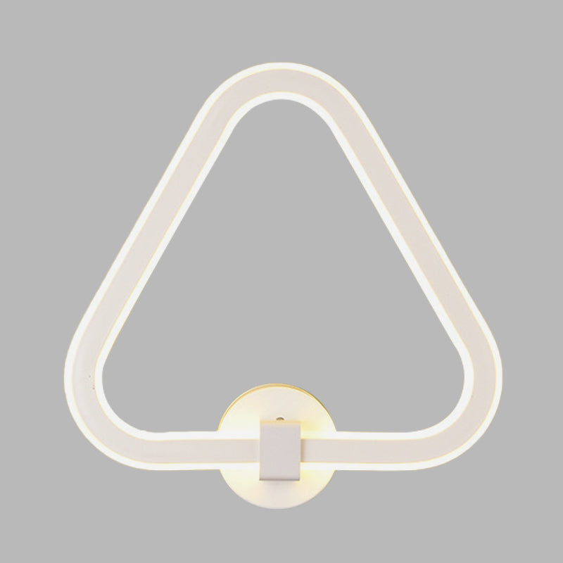 Avtoit | White Triangle Frame Wall Mount Light Modernism LED Acrylic Wall Lamp Wall Light for Balcony