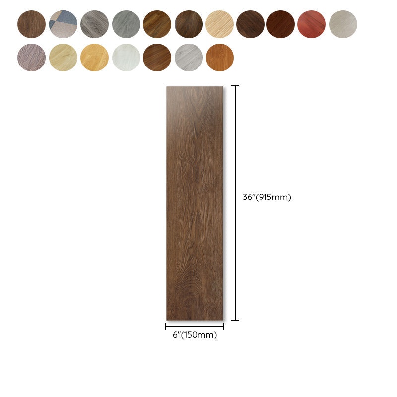 Avtoit | Rectangle PVC Flooring Smooth Peel and Stick Wood Look Vinyl Floor