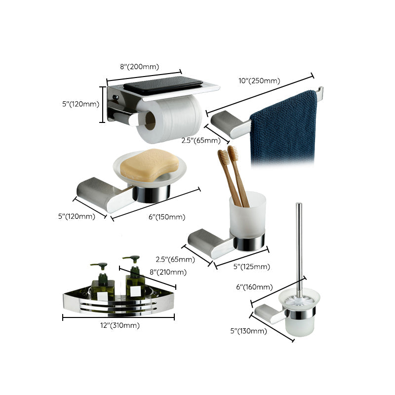 Avtoit | Contemporary bathroom accessories single item or in set in silver