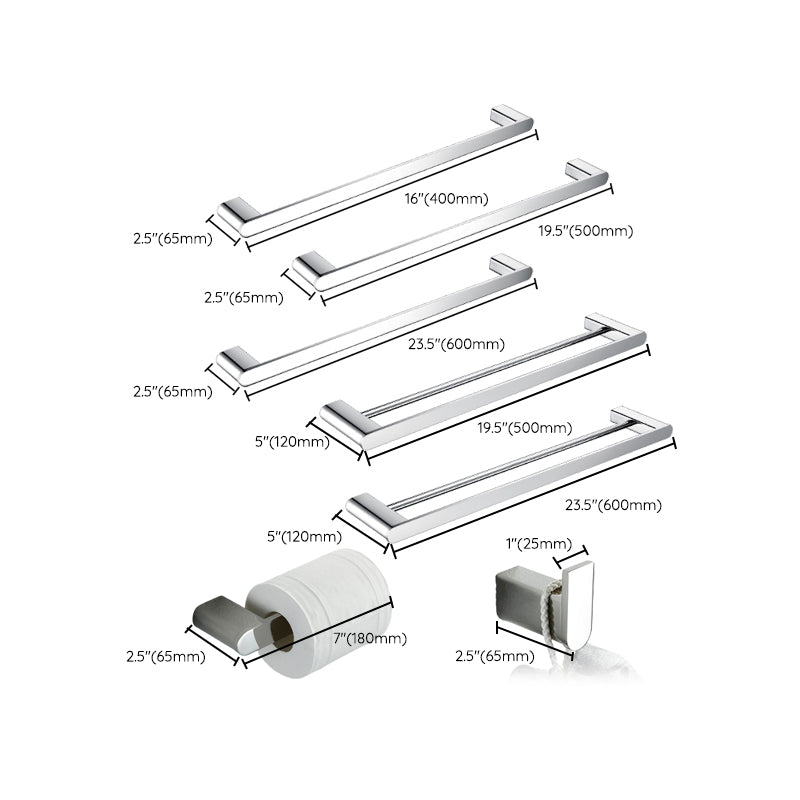 Avtoit | Contemporary bathroom accessories single item or in set in silver