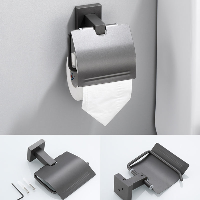 Avtoit | Contemporary bathroom accessories single piece or in a set made of gray metal