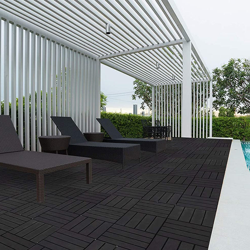 Avtoit | 4-Slat 12" X 12" PVC Floor Tiles Connection Installation Floor Tiles