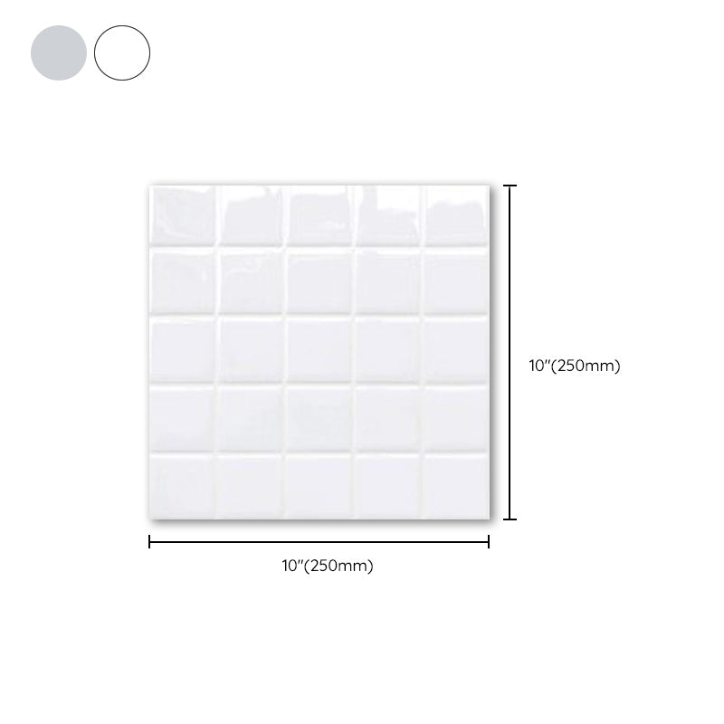 Avtoit | White Mosaic Peel & Stick Tile Waterproof Kitchen Backsplash Wallpaper