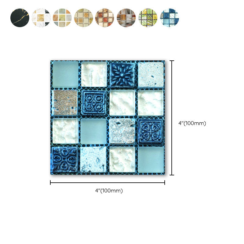 Avtoit | Square Mosaic Peel & Stick Tiles Waterproof Kitchen Splashback Tiles