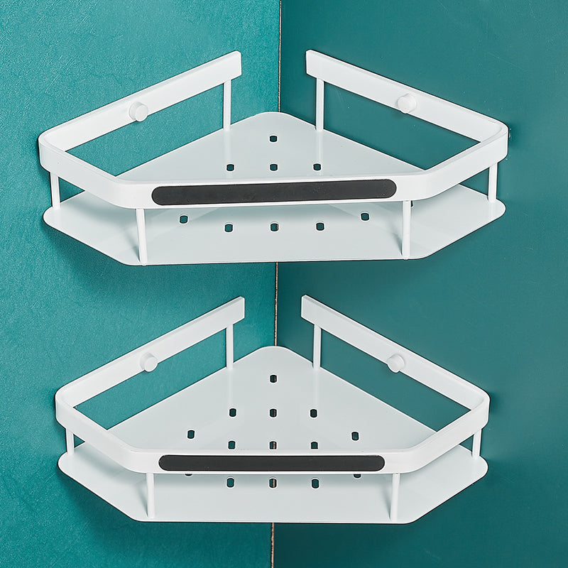 Avtoit | Matt white 3-piece modern bathroom accessory set, bathroom shelf