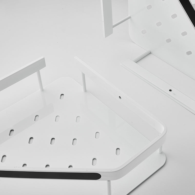 Avtoit | Matt white 3-piece modern bathroom accessory set, bathroom shelf
