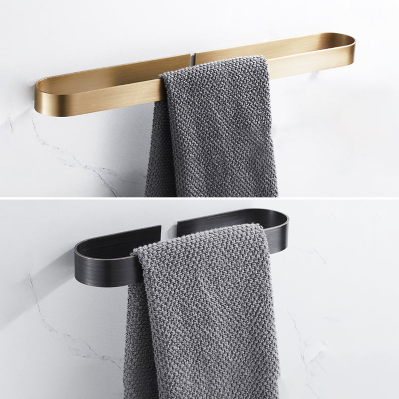 Avtoit | 2-piece modern bathroom hardware set in gold/black, towel holder
