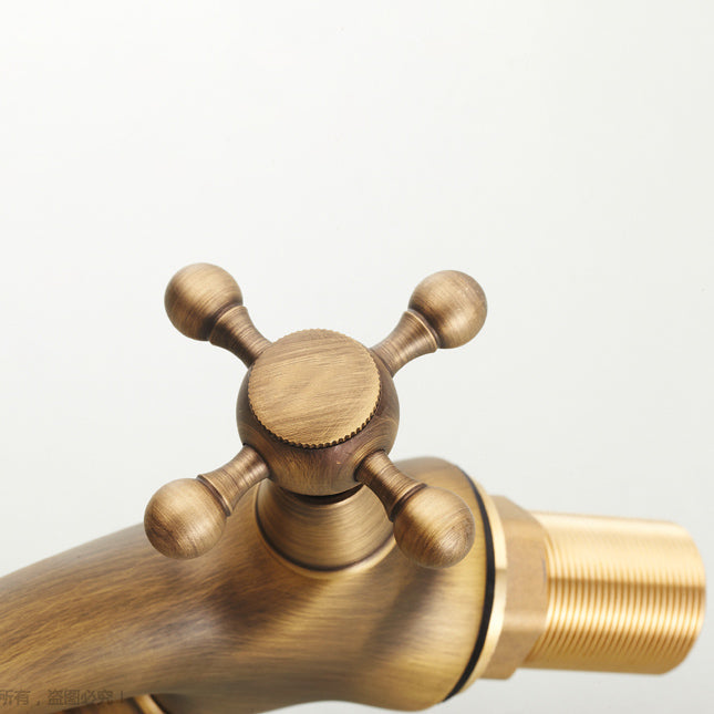 Avtoit | Vintage Widespread Bathroom Faucet Industrial Cross Handles Basin Faucet