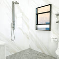 Avtoit | Marbleing Water-repellent Tile PVC Single Peel-and-stick Tile for Bathroom Back Wall