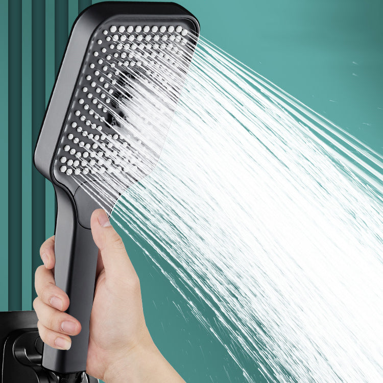 Avtoit | Modern Rectangular Hand Shower in Black 3 Spray Wall Mounted Hand Shower