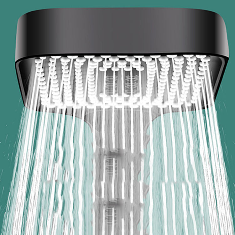 Avtoit | Modern Rectangular Hand Shower in Black 3 Spray Wall Mounted Hand Shower