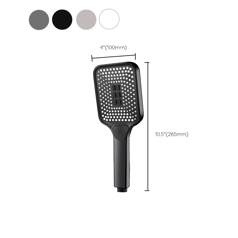Avtoit | Modern Rectangular Hand Shower in Black 3 Spray Wall Mounted Hand Shower